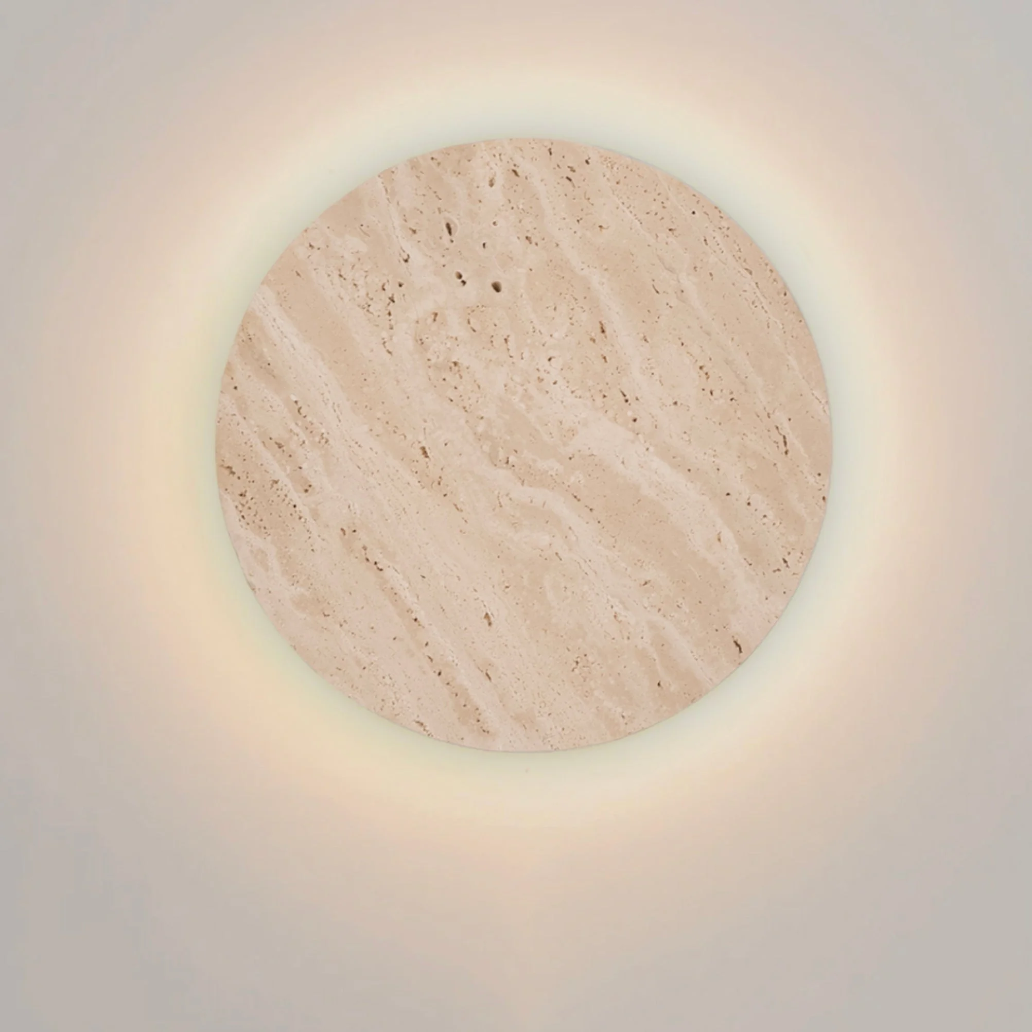 Turkish Stone Travertine Look Halo LED Wall Light –  Indoor/Outdoor - Image 4