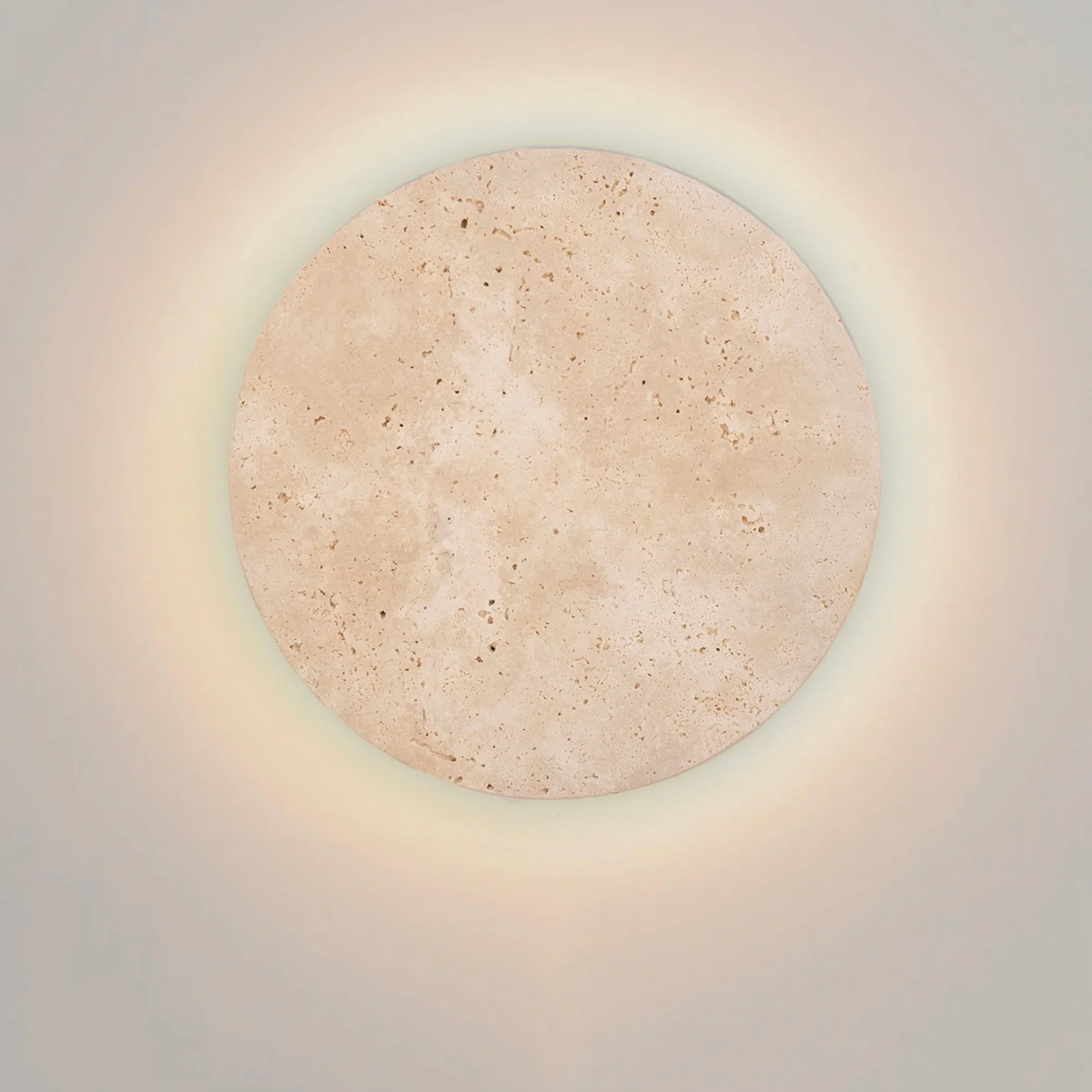 Turkish Stone Travertine Look Halo LED Wall Light –  Indoor/Outdoor - Image 5
