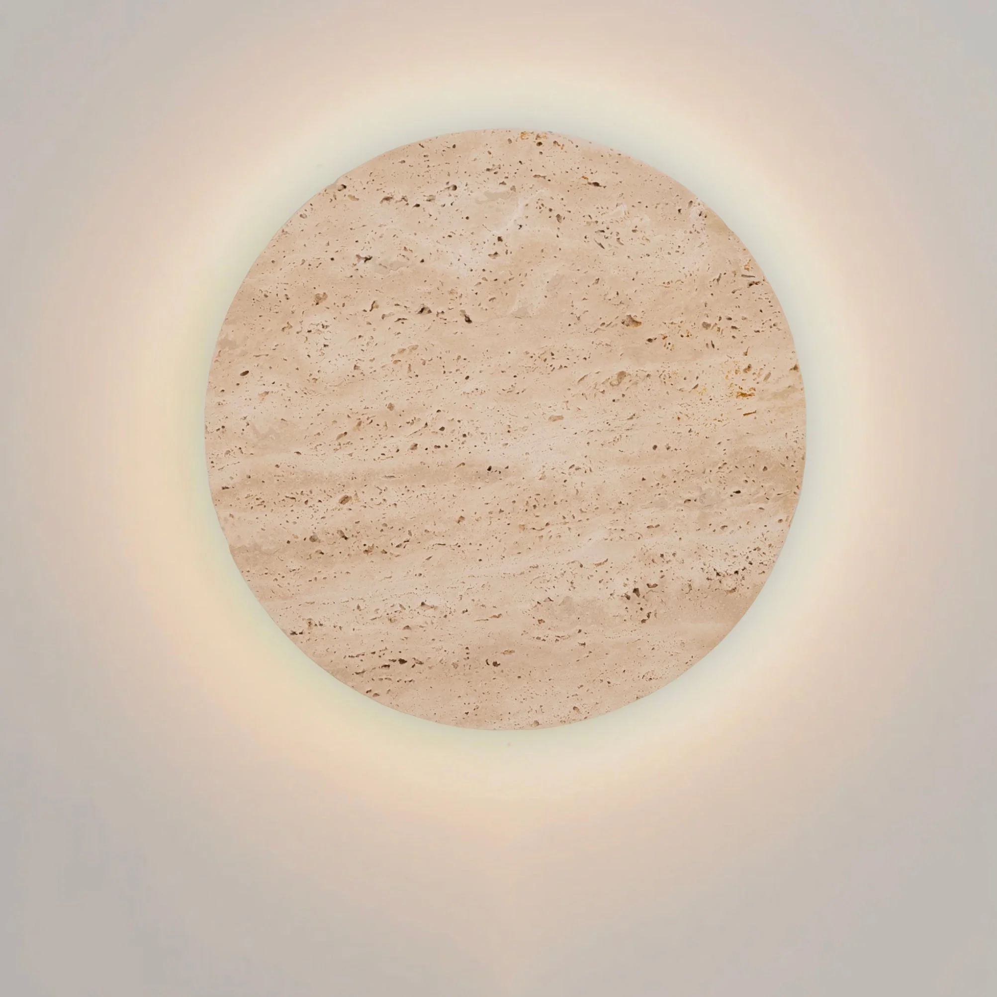 Turkish Stone Travertine Look Halo LED Wall Light –  Indoor/Outdoor - Image 6