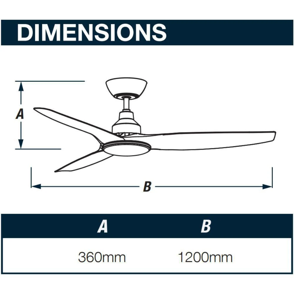 Ventair SKYFAN-48 - 1200mm 48" DC Ceiling Fan - Smart Control Adaptable - Remote Included - Image 5