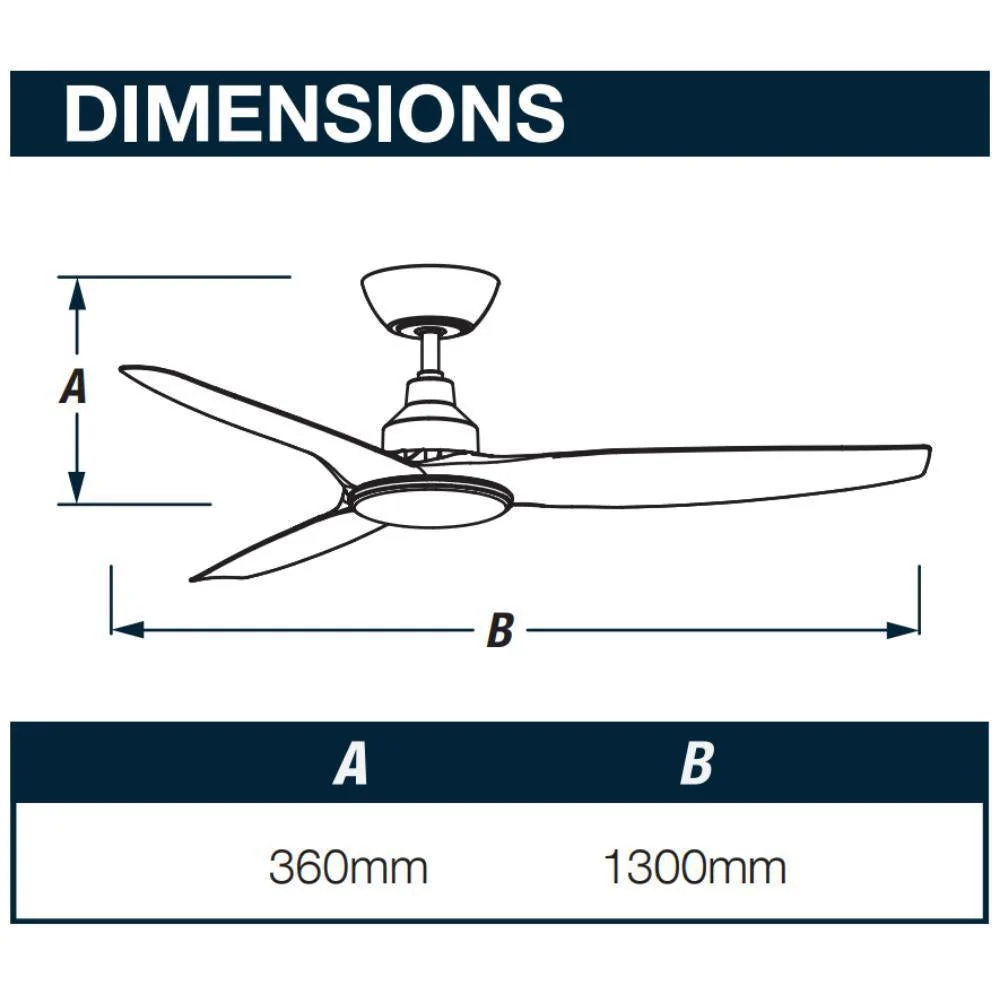 Ventair SKYFAN-52 - 1300mm 52" DC Ceiling Fan - Smart Control Adaptable - Remote Included - Image 4