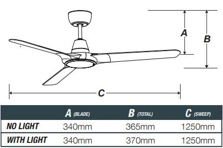 Ventair SPYDA-EC - 3 Blade 50" 1250mm EC Ceiling Fan - Image 4