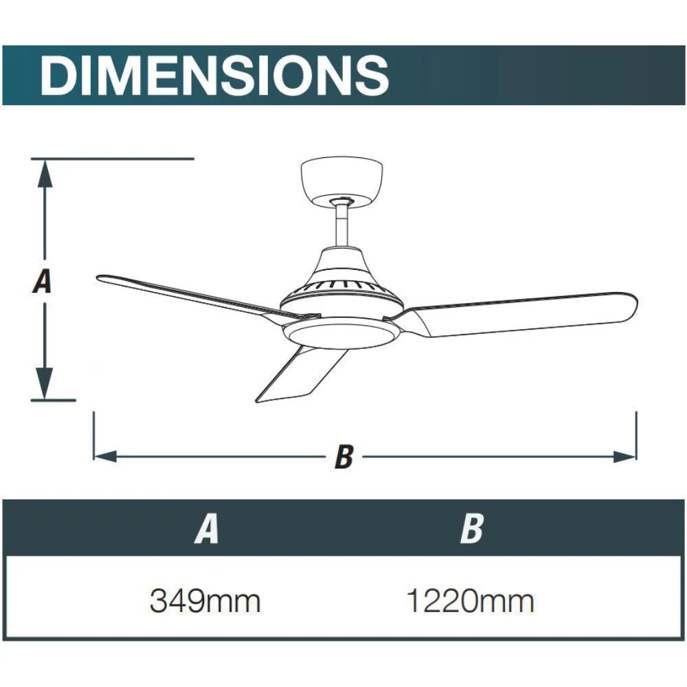 Ventair STANZA-56 - 3 Blade 1400mm 56" AC Ceiling Fan - Image 4