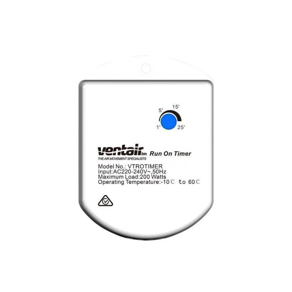 Ventair TIMER-EXHAUST-FAN - 200W Fixed Run On Timer