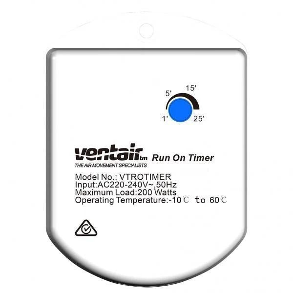 Ventair TIMER-EXHAUST-FAN - 200W Fixed Run On Timer - Image 2