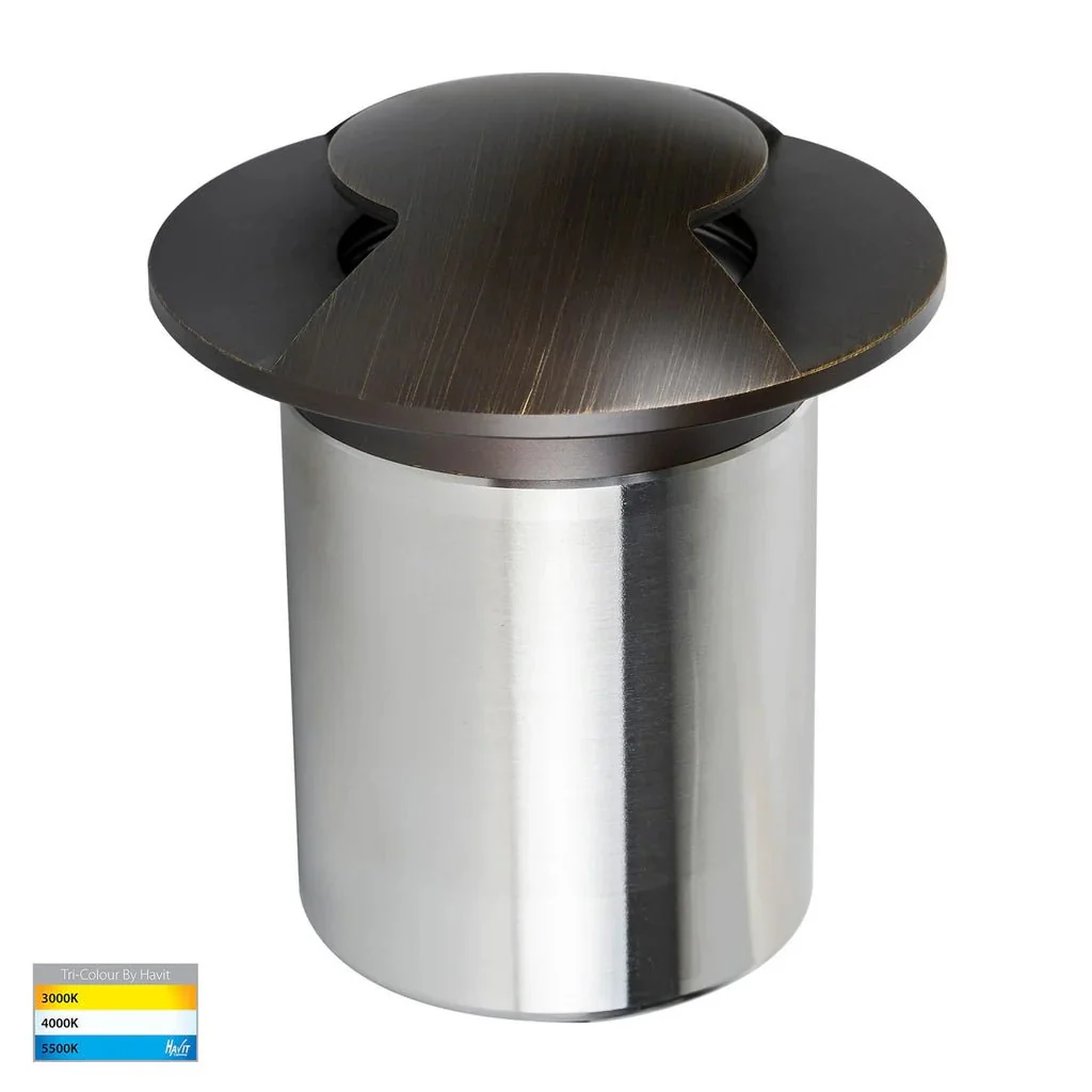 Viale LED in-Ground Light Double Way in 316 Stainles Steel, Antique Brass, Brass or Graphite Havit Lighting - HV19072T - Image 10