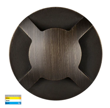 Viale LED in-Ground Light Four Way in 316 Stainles Steel, Antique Brass, Brass or Graphite Havit Lighting - HV19092T - Image 4