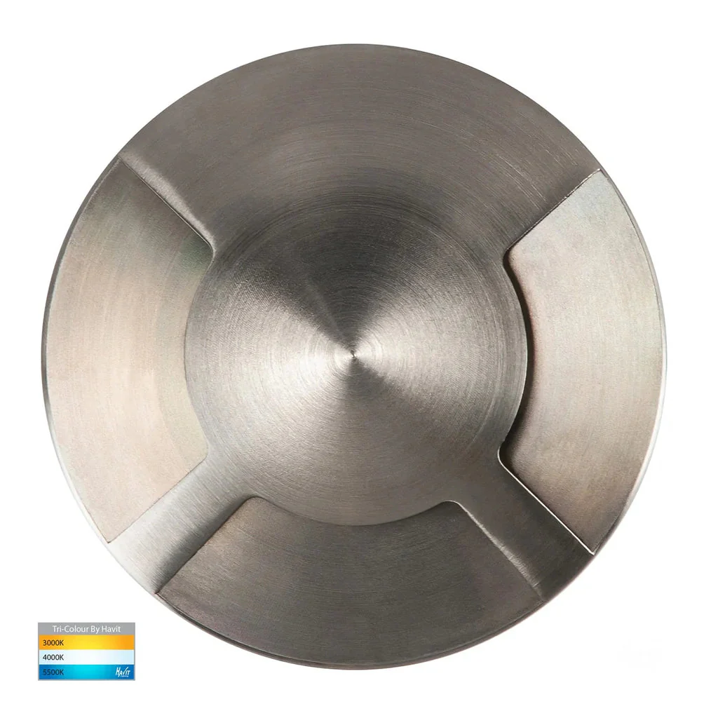 Viale LED in-Ground Light Triple Way in 316 Stainles Steel, Antique Brass, Brass or Graphite Havit Lighting - HV19082T - Image 2