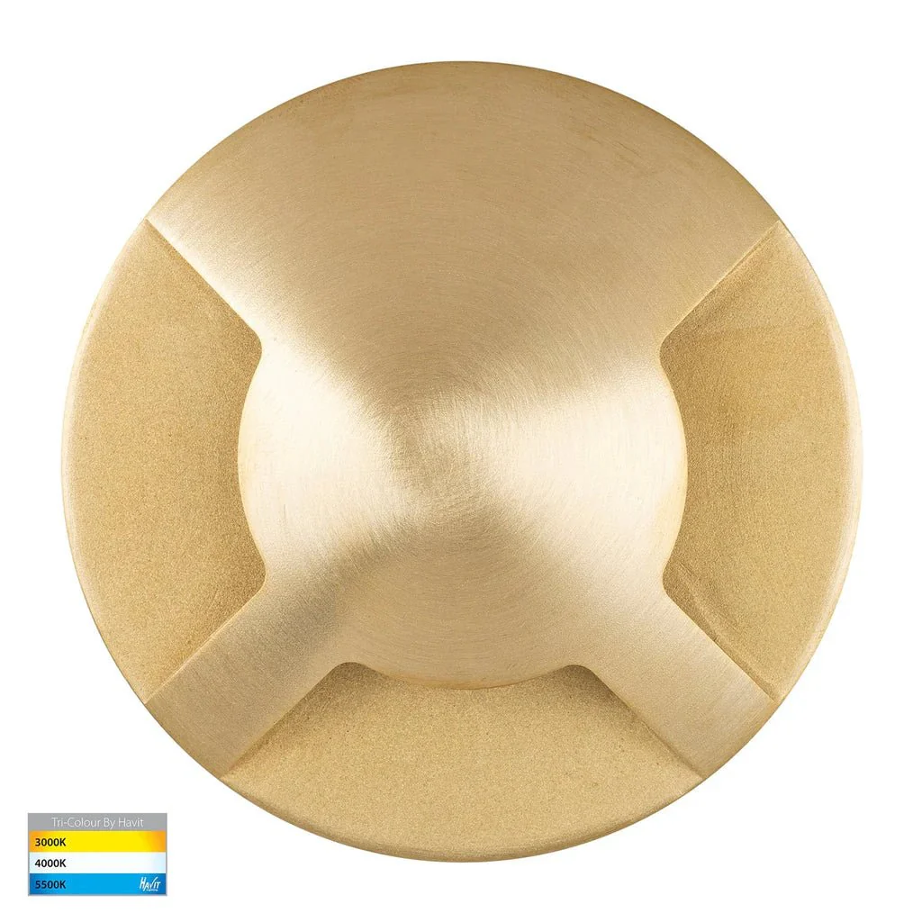 Viale LED in-Ground Light Triple Way in 316 Stainles Steel, Antique Brass, Brass or Graphite Havit Lighting - HV19082T - Image 6