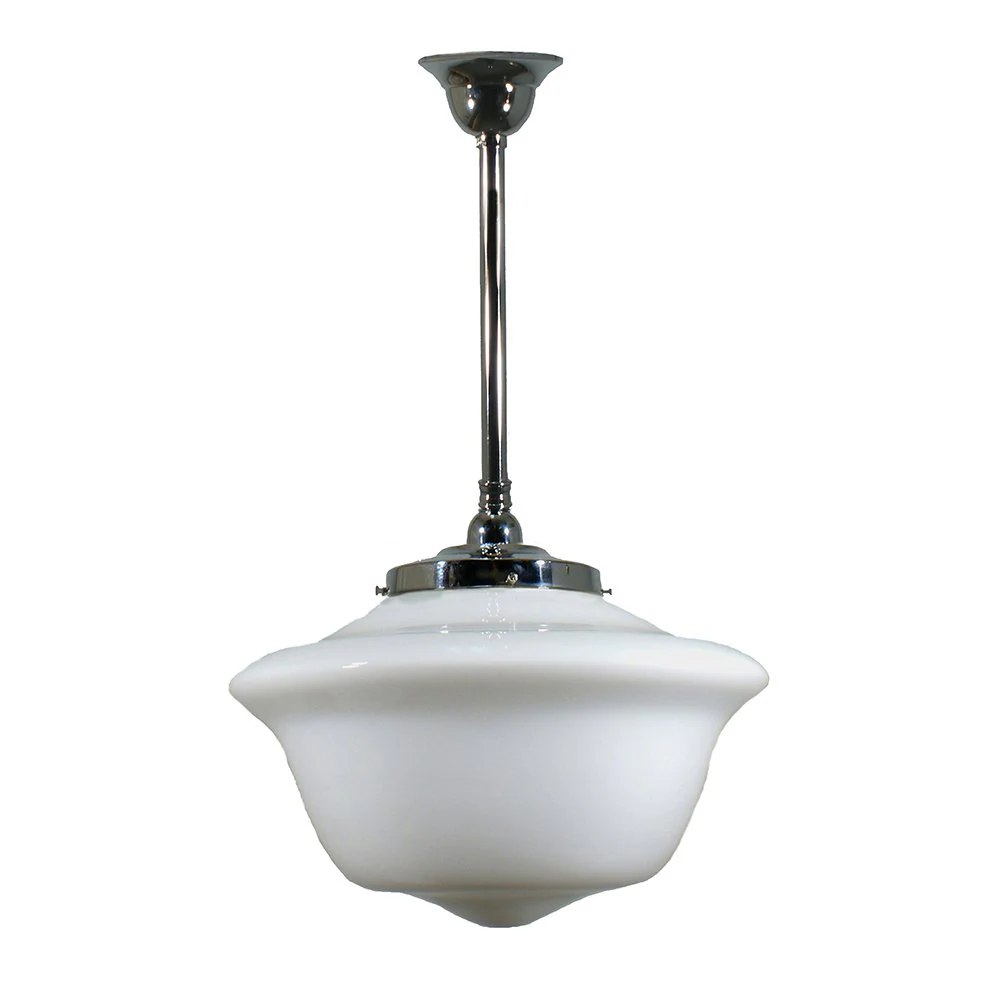 Victorian 9" or 12" or 16" 1 Light ROD Pendant Light - Black/Chrome/Polished Brass/Chrome Retro - Image 10