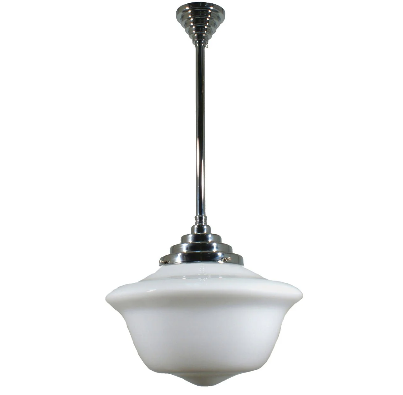 Victorian 9" or 12" or 16" 1 Light ROD Pendant Light - Black/Chrome/Polished Brass/Chrome Retro - Image 12