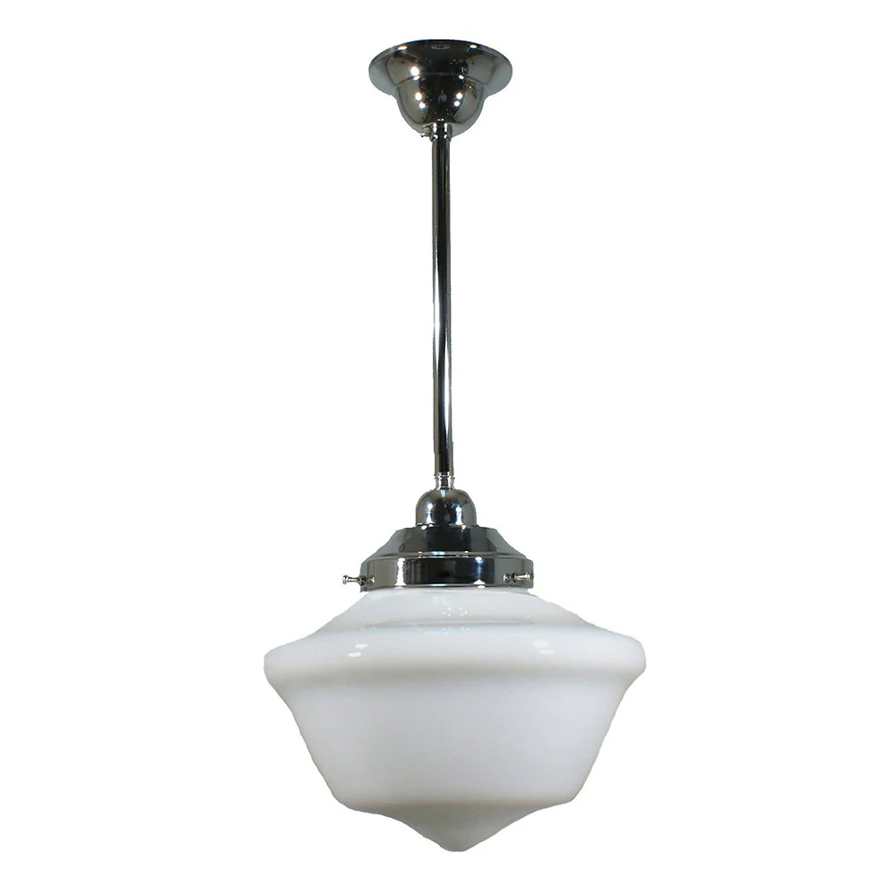 Victorian 9" or 12" or 16" 1 Light ROD Pendant Light - Black/Chrome/Polished Brass/Chrome Retro - Image 2