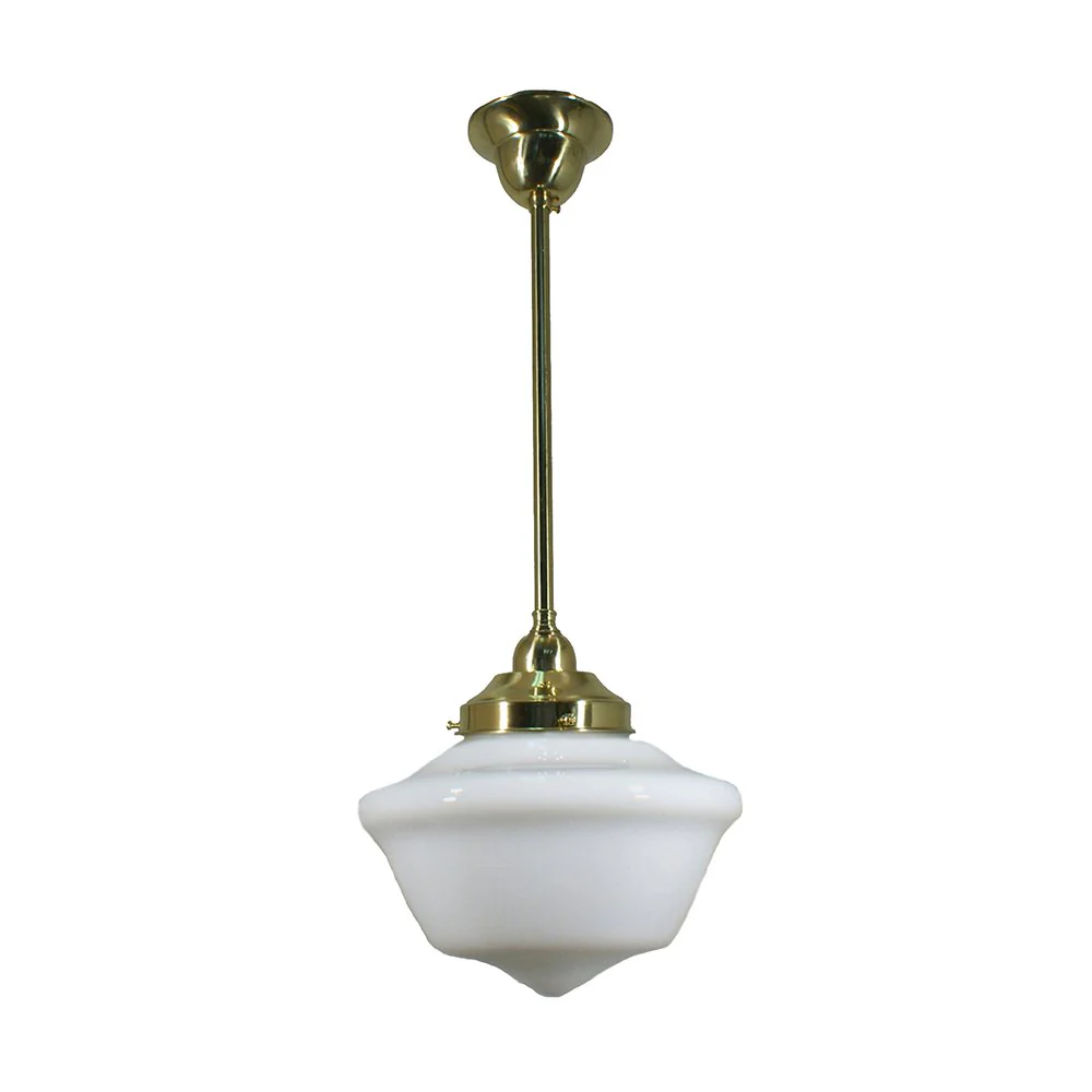 Victorian 9" or 12" or 16" 1 Light ROD Pendant Light - Black/Chrome/Polished Brass/Chrome Retro - Image 3