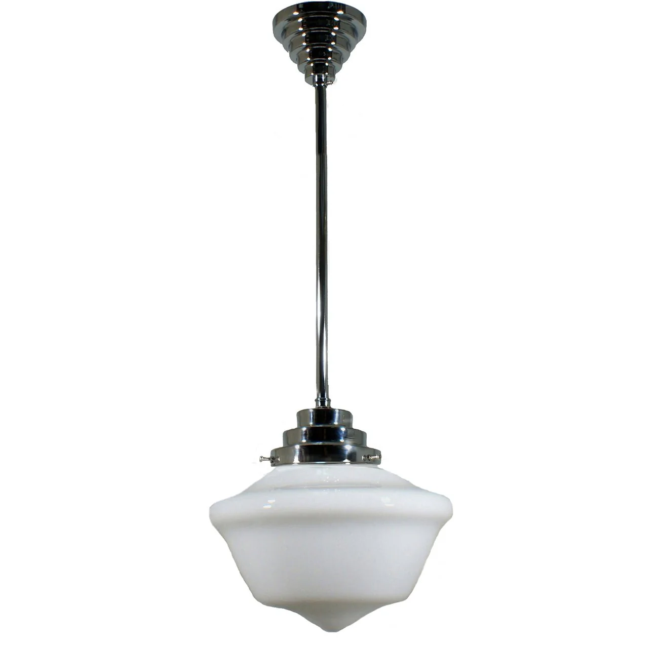 Victorian 9" or 12" or 16" 1 Light ROD Pendant Light - Black/Chrome/Polished Brass/Chrome Retro - Image 4