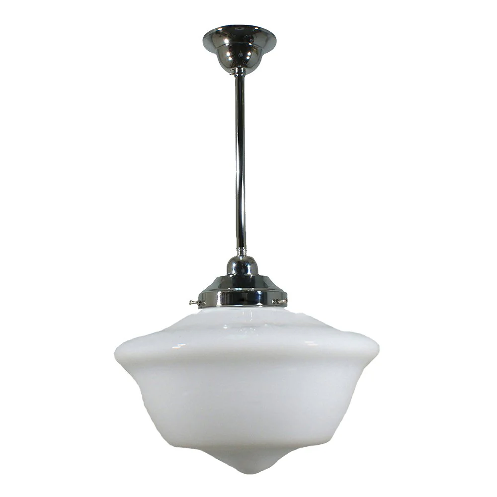 Victorian 9" or 12" or 16" 1 Light ROD Pendant Light - Black/Chrome/Polished Brass/Chrome Retro - Image 6