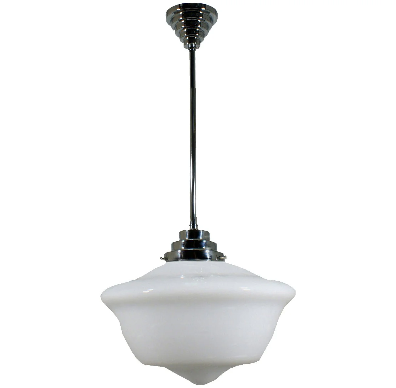 Victorian 9" or 12" or 16" 1 Light ROD Pendant Light - Black/Chrome/Polished Brass/Chrome Retro - Image 8