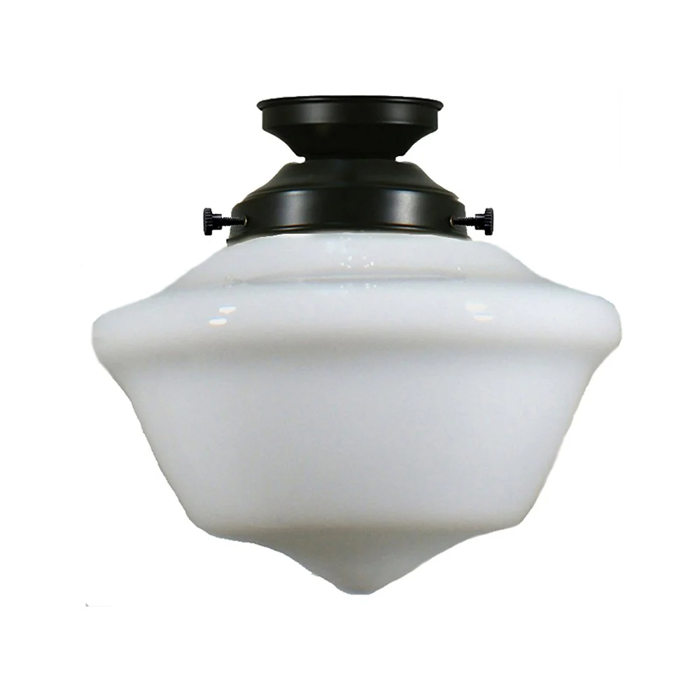 Victorian 9" or 12" or 16" 1 Light Batten Fix Pendant Light - Black/Chrome/Polished Brass