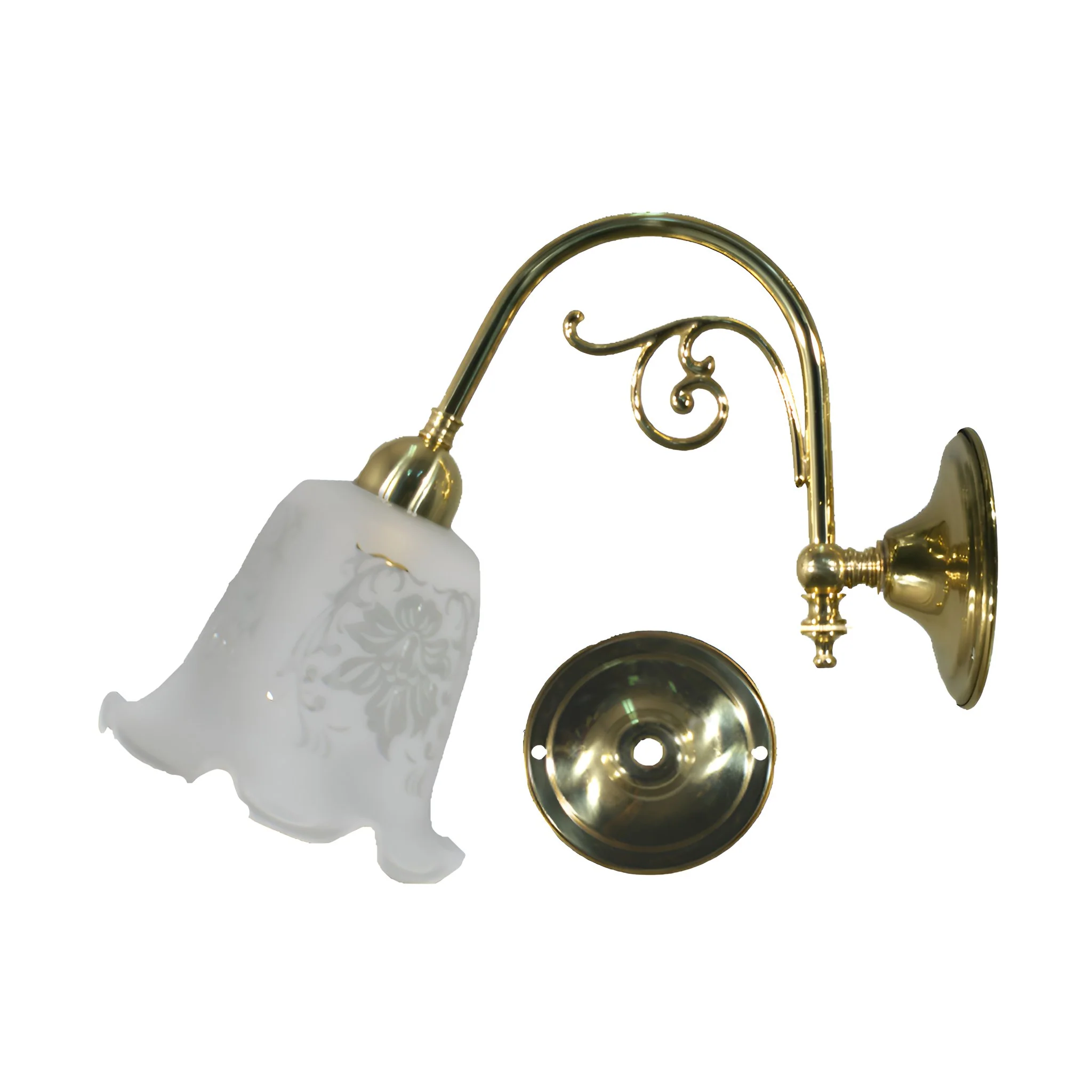 Victoriana 1 Light Brass Wall Light - Polished Brass