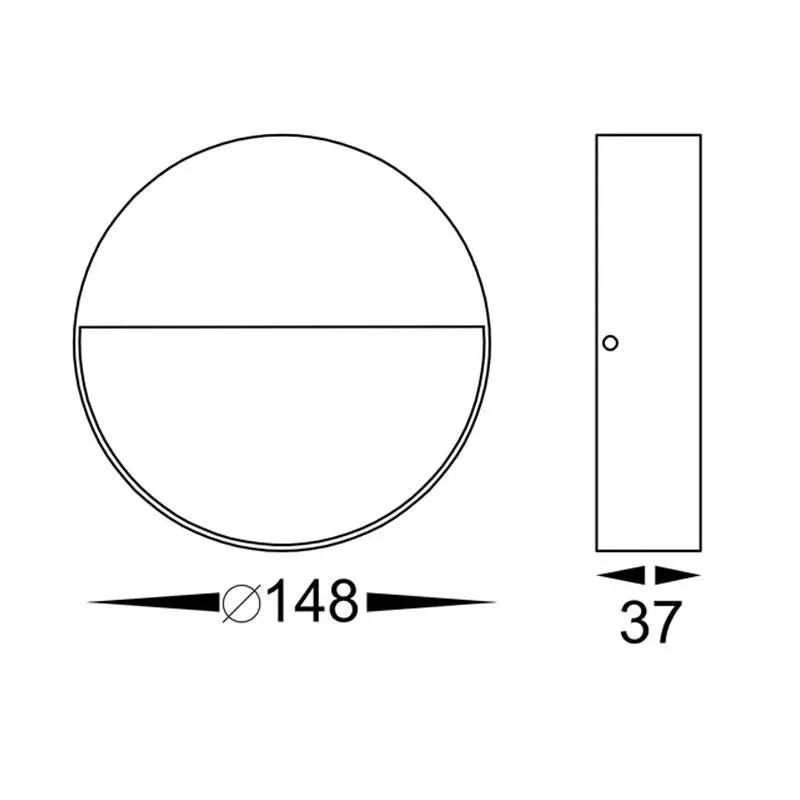Virsma LED Step Light Round Tri-Colour in Black/White HV3277T - Image 4