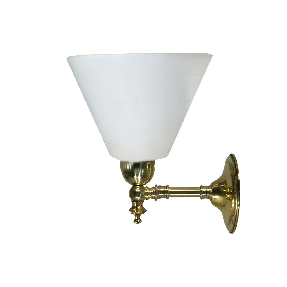 WAUBRA 1 Light  Opal Matt or Clear Glass Wall Light - Brass or Chrome - Image 2
