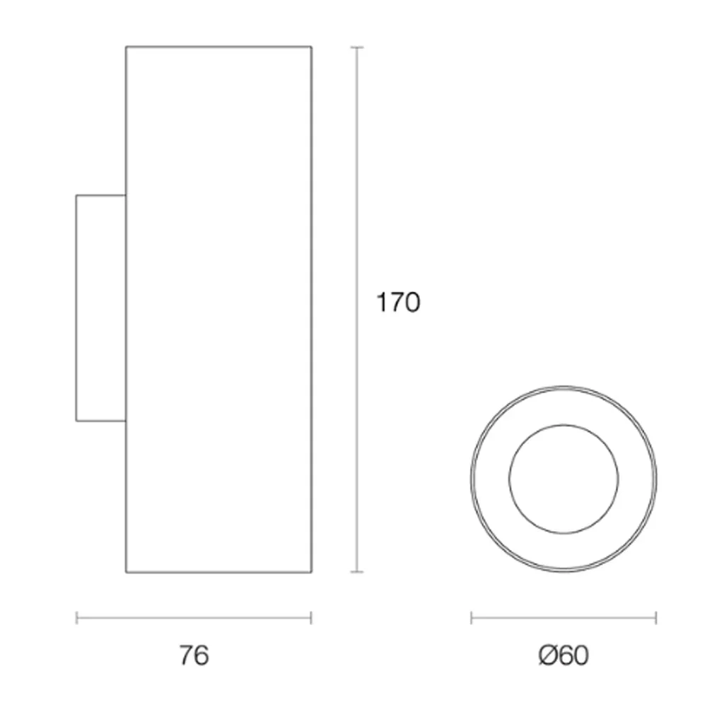 WRD14 Outdoor Up & Down LED Wall Light 14w 3000k/4000k in White or Black - Image 4