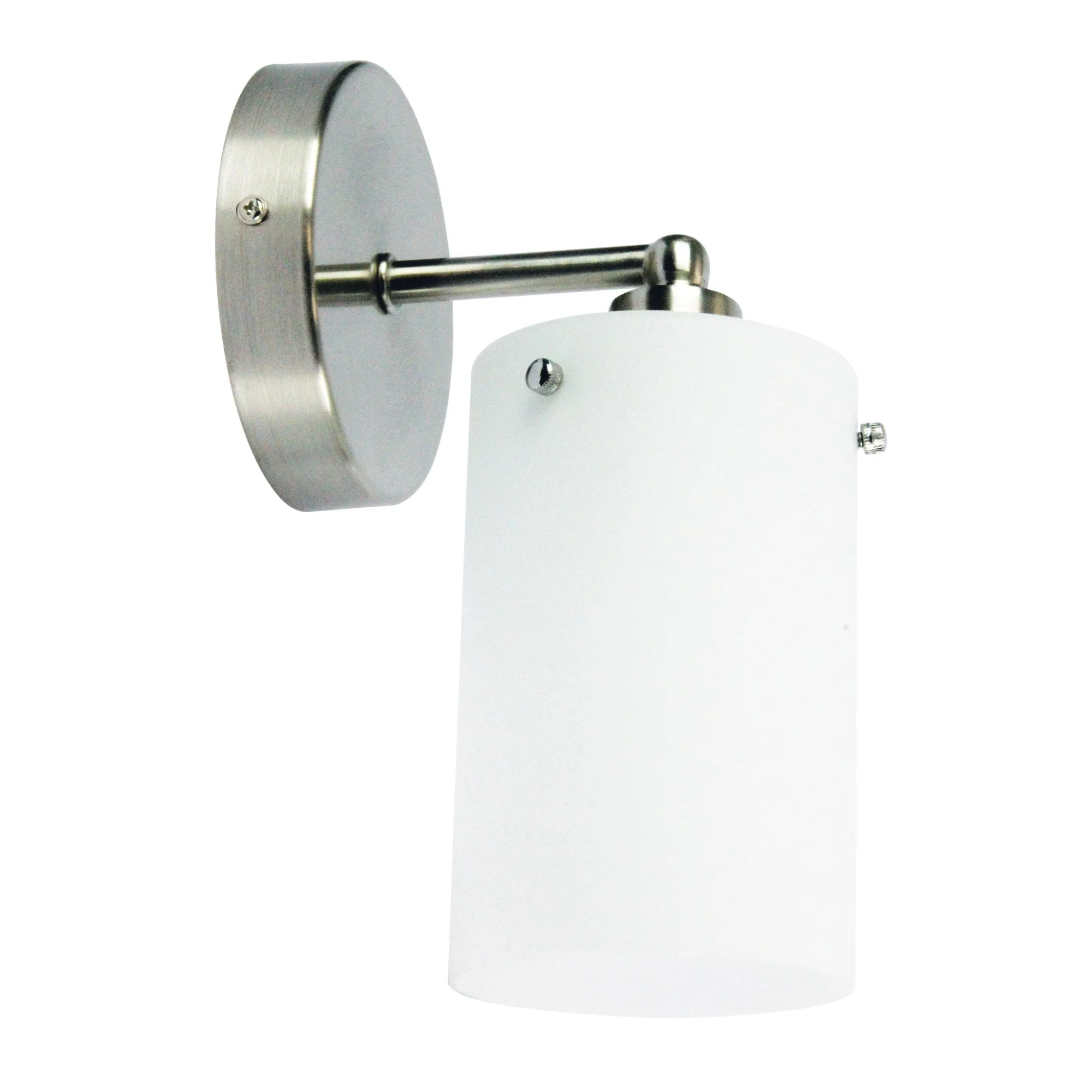 Zest 1 Light Wall Light Brushed Chrome & White - OL69217/1BC
